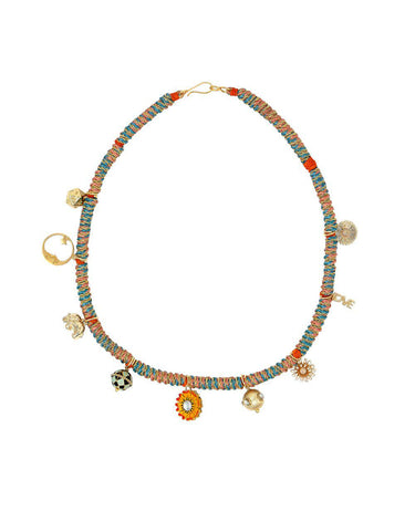 PLANET NECKLACE - Orange-Necklace-Monoki-Debs Boutique